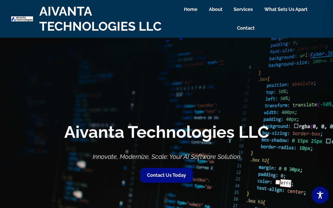 Screenshot of aivantatechnologies.com