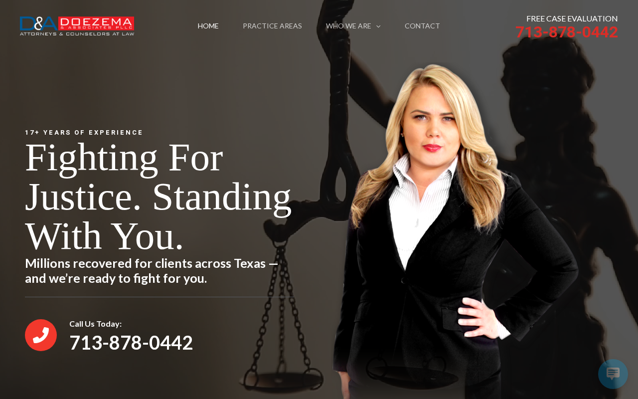Screenshot of doezemalaw.com