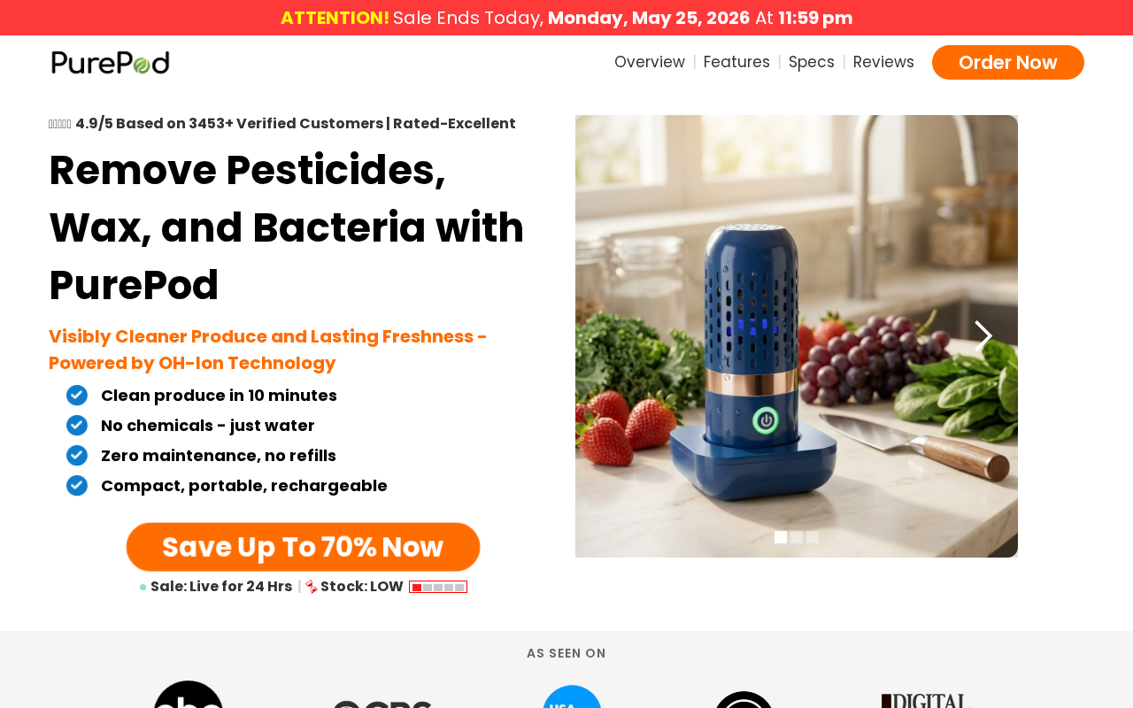 Screenshot of getpurepod.com