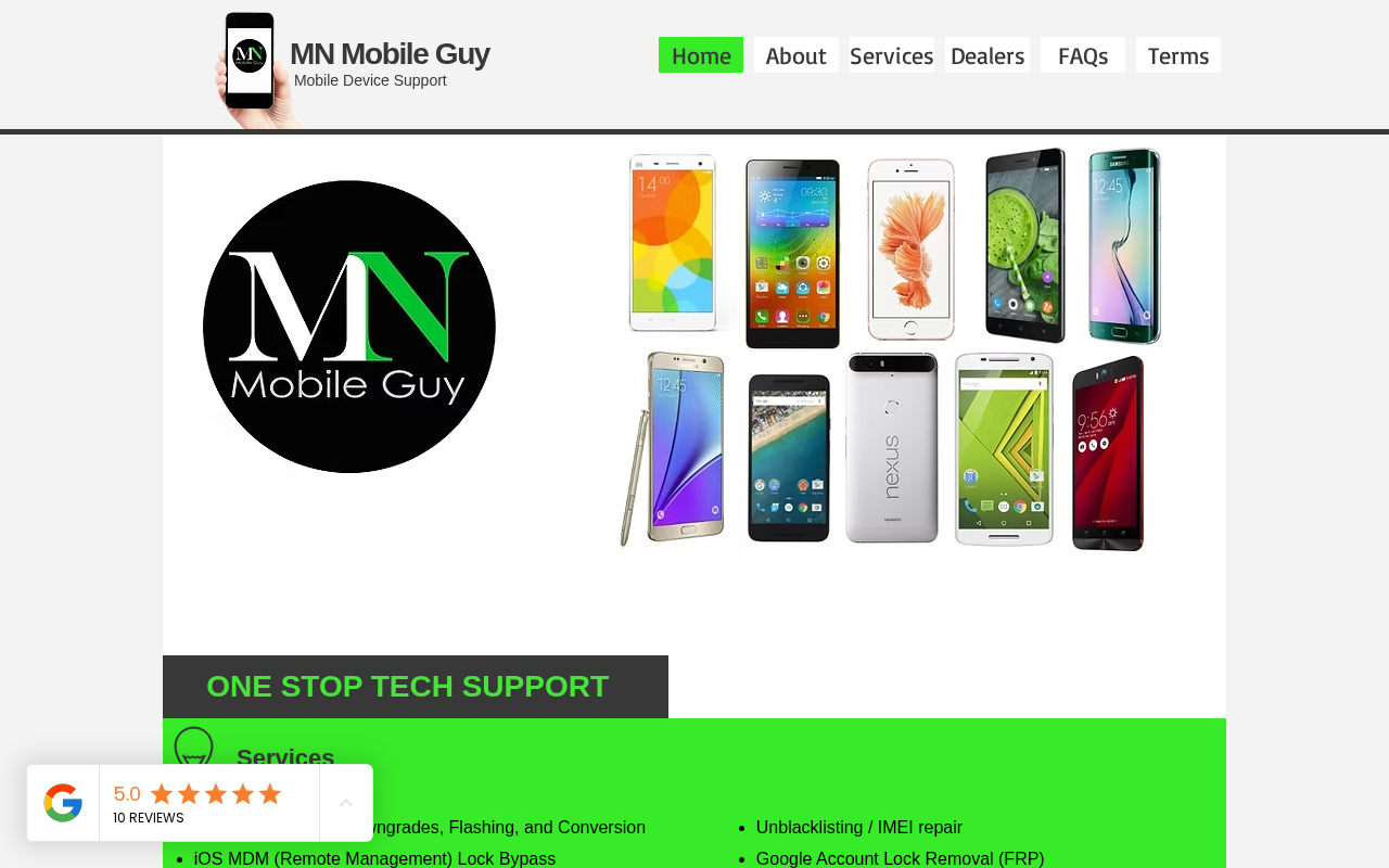 Screenshot of mnmobileguy.com