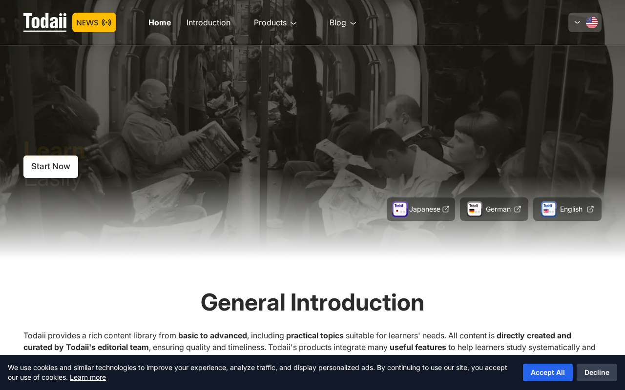 Screenshot of todaiinews.com